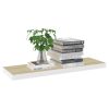 Floating Wall Shelf Oak and White 31.5"x9.3"x1.5" MDF