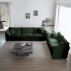 3 Piece Sofa Set Oversized Sofa Comfy Sofa Couch, 2 Pieces of 2 Seater and 1 Piece of 3 Seater Sofa for Living Room, Deep Seat Sofa Green Chenille