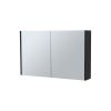 McNary Medicine Cabinet With Included Mirrors And 2 Doors, Black