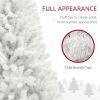 HOMCOM 7.5ft Tall Artificial Christmas Tree, Unlit Xmas Tree with 1346 Branch Tips, Auto Open, Steel Base, Holiday DÃ©cor for Home Office, White