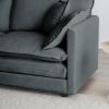 3 Piece Sofa Set Oversized Sofa Comfy Sofa Couch, 2 Pieces of 2 Seater and 1 Piece of 3 Seater Sofa for Living Room, Deep Seat Sofa Gray Chenille