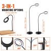 VEVOR 5X Floor Magnifying Glass with Light and Stand Flexible Gooseneck LED