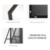 Arched Full Length Mirror 59"x16" Full Body Mirror Rectangle Free Standing Wall Mounted Leaning Hanging Floor Mirrors, Black