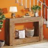120 Cm Style Console Table with Storage for Entrance Area Wooden Sofa Table for Home Decor
