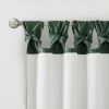 1 PC Twist Tab Lined Window Curtain Panel Green 50x95"