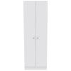 Multistorage Pantry Cabinet, Five Shelves, Double Door Cabinet -White