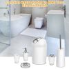 Bathroom Accessories Set 6 Pcs Bathroom Set Ensemble Complete Soap Dispenser Toothbrush Holder Tumbler Soap Dish Toilet Cleaning Brush Trash Can
