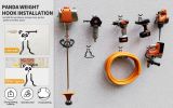 Garage metal wall hanger 8 installation, heavy hook display hanger, used for garden tools water pipe storage tools bearing heavy metal hooks