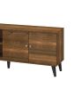 Amidon TV Stand for TVs up to 63", with 2 Storage Shelves& 1 Cabinet, Modern Entertainment Centre for TV in Living Room in Brown