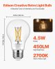 6 Pack Edison Bulbs LED A19 4.5W Dimmable 450 Lumens 2700K E26 Antique