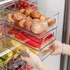 6 Pack Clear Refrigerator Organizer Bins, 10 Inch Food Storage Containers for Fridge, Freezer, Pantry and Cabinets