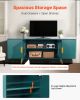 VEVOR TV Stand for TVs up to 75 in Modern Entertainment Center with Glass Doors