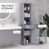 Bathroom Storage Cabinet-Grey (Swiship-Ship)(Prohibited by WalMart)