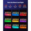 LED Lighted Liquor Bottle Display, 3 Tiers 60 inches, Acrylic Illuminated Home Bar Shelf Display with RF Remote & App Control