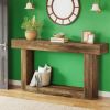 105cm Console Table 2-Story Sofa Table in Country Style Entrance Table with Shelf for Hallway Living Room Decor