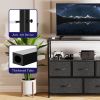 Dresser TV Stand, Entertainment Center with Fabric Drawers, Media Console Table with Open Shelves for TV up to 45 inch for Bedroom, Living Room