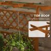 Outsunny Wooden Vertical Trellis Planter, Garden Delights for Vegetables, Herbs, and Flowers