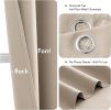 Taupe Blackout Curtains for Bedroom Living Room 63 Inches Long 2 Panels