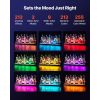 LED Lighted Liquor Bottle Display, 3 Tiers 40 inches, Acrylic Illuminated Home Bar Shelf Display with RF Remote & App Control