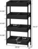 Wood Fruit and Vegetable Basket Stand Rack for Kitchen, Office, Store, Supremarket, Pantry Shelf Unit for Snacks