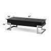 Calmam Black High Gloss & Chrome Finish Coffee Table w/ Lift Top