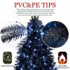 7ft Lighted Artificial Christmas Tree, 1916 Premium PE/PVC Branches, 450 Lights, Halloween Tree, Black