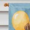 Saint Bernard Happy Birthday House Flag Large Porch Sleeve Pole Decorative Outside Yard Banner Artwork Wall Hanging, Polyester, House Size, Multicolor