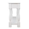 63inch Long Wood Console Table with 3 Drawers and 1 Bottom Shelf for Entryway Hallway Easy Assembly Extra-thick Sofa Table (Antique White)