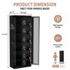 Metal Kitchen Pantry Cabinet - 72" Tall Storage with 5 Adjustable Shelves, Black Freestanding Cabinet for Kitchen/Pantry/Bathroom