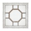 48"x48" Antique Style Decorative Square Wall Mirror with Mirrored Frame, Wall Decor for Living Room Entryway, Console Lean Against Wall