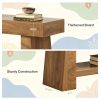 63 Inch TV Stand Farmhouse Entertainment Center with 2-Tier Shelf for 55-75 Inch TVs Living Room Bedroom Furniture Wood
