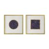 S/2 23.6x23.6" Lillian Purple Crystal Shadow Boxes Wall DÃƒÂ©cor