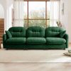 Three-Seate Modular Sectional Couch,Soft Chenille Fabric High-Density Foam ,Quilted Pleated Design Ergonomic Design,Elegant Armrests