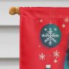 Finnish Lapphund Holiday Christmas House Flag Large Porch Sleeve Pole Decorative Outside Yard Banner Artwork Wall Hanging, Polyester, House Size, Mult