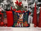 NEW Pit Bull Terrier Christmas Throw Pillow Machine Washable, Indoor Outdoor Decorative Pillow for Couch, Bed or Patio, 14Hx14W