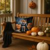 Shiba Inu Puppy Halloween Throw Pillow Machine Washable, Indoor Outdoor Decorative Pillow for Couch, Bed or Patio, 18Hx18W