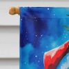 Pit Bull Terrier Christmas House Flag Large Porch Sleeve Pole Decorative Outside Yard Banner Artwork Wall Hanging, Polyester, House Size, Multicolor