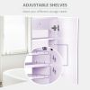 HOMCOM Bathroom Cabinet with Mirror Wall Mounted Modern Storage Double Door MDF White