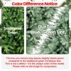 7.5ft Blue-Green Tint PE/PVC Hybrid Automatic Led Xmas Tree  Artificial Decor New Years Christmas Tree