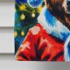 Bear Christmas House Flag Large Porch Sleeve Pole Decorative Outside Yard Banner Artwork Wall Hanging, Polyester, House Size, Multicolor