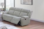 Motion Sofa Loveseat w Console And Recliner Chair Ash Color Fur Like Corduroy 3pc Sofa Set Living Room