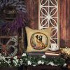 Anatolian Shepherd Dog and Flowers Throw Pillow Machine Washable, Indoor Outdoor Decorative Pillow for Couch, Bed or Patio, 14Hx14W