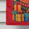 Bloodhound Holiday Christmas House Flag Large Porch Sleeve Pole Decorative Outside Yard Banner Artwork Wall Hanging, Polyester, House Size, Multicolor