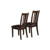 Charlton Slat Back Dining Side Chairs in Espresso, Set of 2