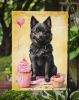 Schipperke Happy Birthday Garden Flag Mailbox Flag Decorative Yard Flag Banner Outside Patio Artwork Yard Flower Beds, Garden Size, Multicolor