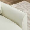 TS Cat paw leather upholstered sofa 2PC Cream White,Nordic retro light luxury living room balcony bedroom single casual sofa chair