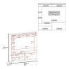 Dante 71" Wide Freestanding Entertainment Center, Tv Stand , 8 Shelves, Bookcase, Cabinet for Living Room , Home Office, Media Room Dark Walnut