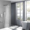 Wall mounted shower system combo with hand shower, 16 inch shower head and tub spout