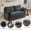 59.5inch Pull Out Sofa Bed,corduroy Convertible Sleeper Sofa Couch,Side Storage,and USB/C-TYPE Charging Ports Chair for Living Room,Bedroom,Apartment