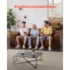 3-Seater Sofa in a Box, 83-Inch No Assembly Corduroy Couch with Memory Foam, Deep Seats for Living Room, Apartment, or Office, Brown